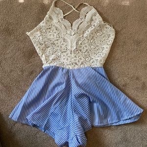 Backless romper